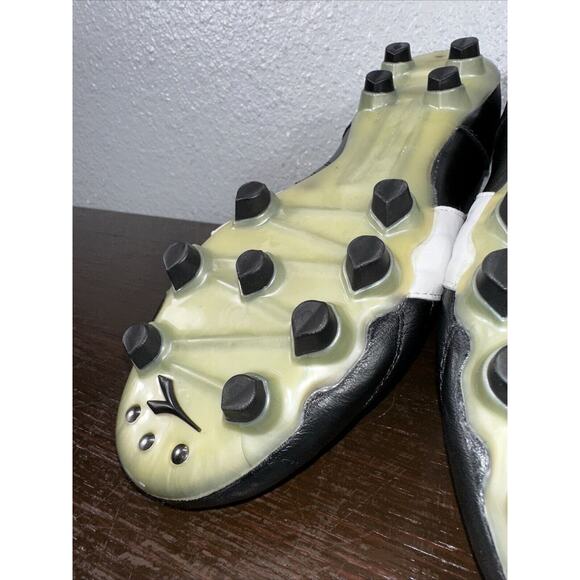 Diadora Brasil Classico DST Made In Indonesia Soccer Black Cleats Boots Size 9 - Picture 11 of 12